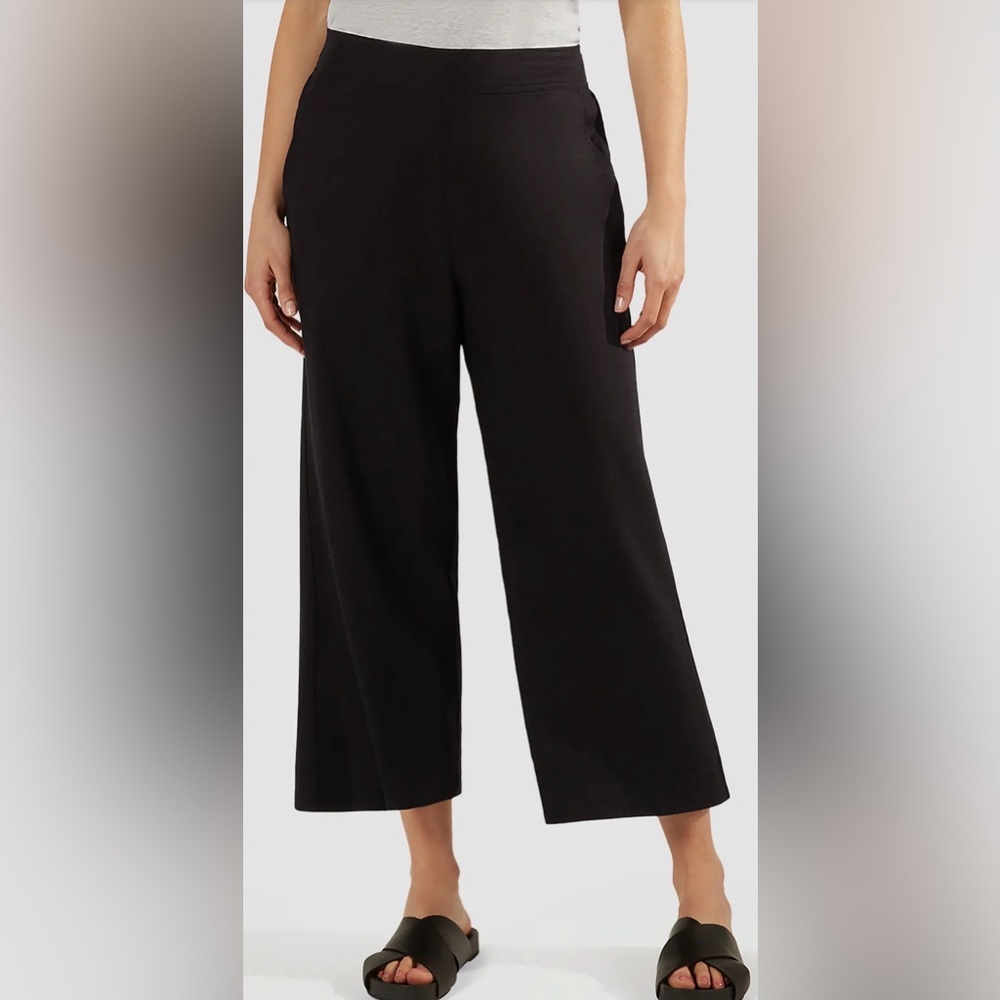 Mahina Black Linen Blend Culottes